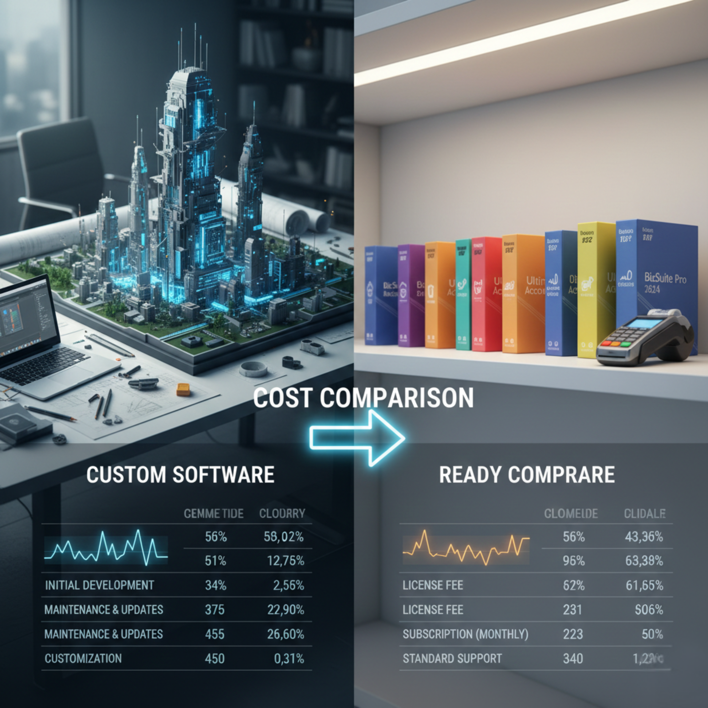 Custom Software vs Ready-Made Software: Cost Comparison